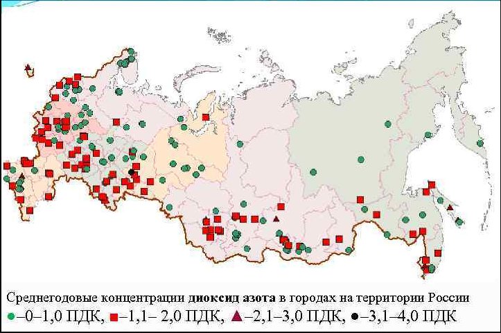 Карта выбросов в атмосферу