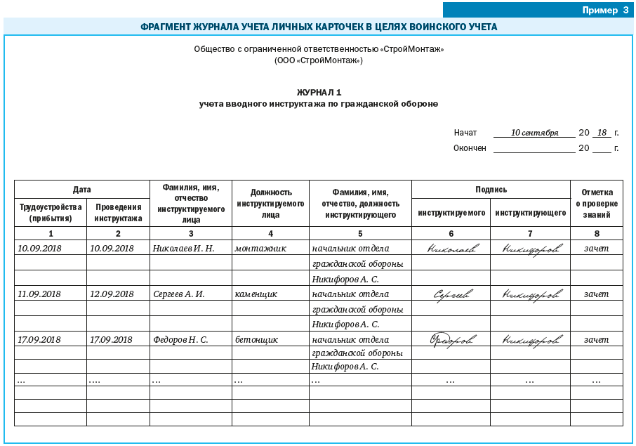 Образец вводный инструктаж по гражданской обороне образец