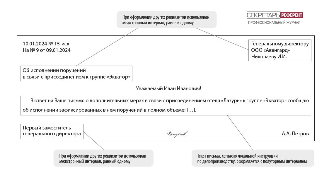 Межстрочный интервал при оформлении документа